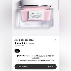 MISS DIOR BODY CREME